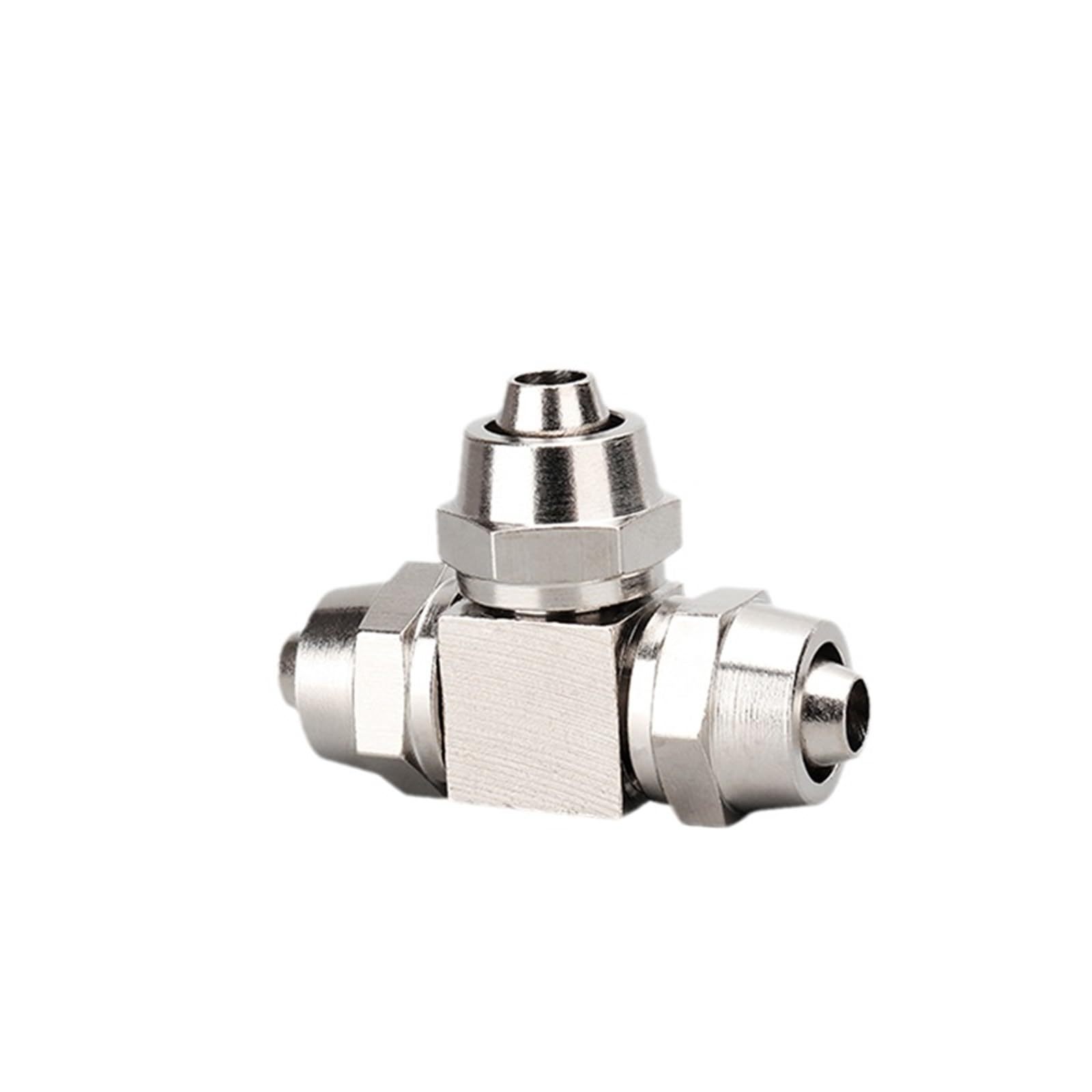 Accesorio neumático de latón resistente con tres vías de 12mm 7
