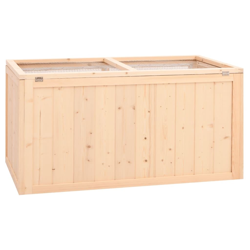 vidaXL Hamsterkäfig 89,5x45x45 cm Massivholz Tanne