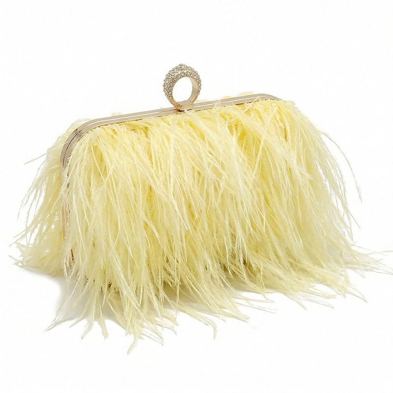 Sac de soirée en plumes d'autruche léger pour ne plus s'encombrer en fête