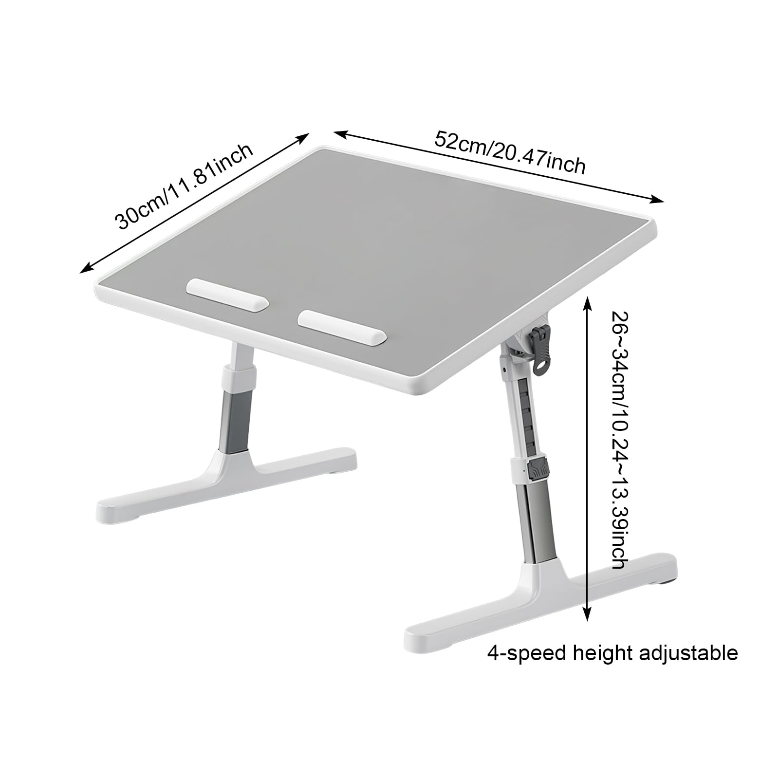 Tavolo per Laptop, Tavolino da Letto, Tavolino Pieghevole per Laptop, Leggio da Letto con Gambe, PC Leggio da Letto, Tavolino Altezza e Angolo Regolabile, per Divano, Letto, Ufficio e Picnic