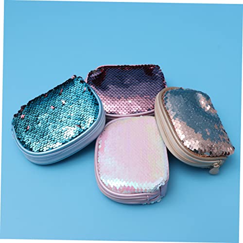 Glitter Coin Purse for Girls Cute Small Change Wallet Portable Makeup Pouch Sparkly Wallet for Women for Casual Use and Night Out Random Style3