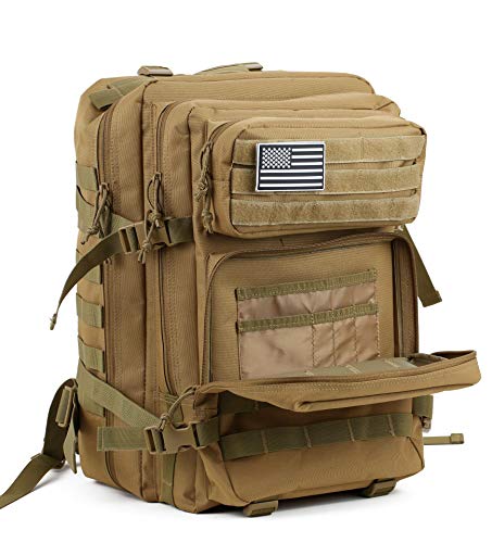 Foto von Supersun Militär Rucksack 45L Taktischer Bundeswehr Groß Herren Wasserdicht Outdoor Army Arbeitsrucksack Molle Armee Rucksack