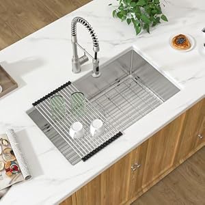 33 Kitchen Sink Undermount Donsdey 33×19 Undermount Kitchen Sink 16 Gauge Stainless Steel Under Counter Single Bowl Undermount Sink Basin
