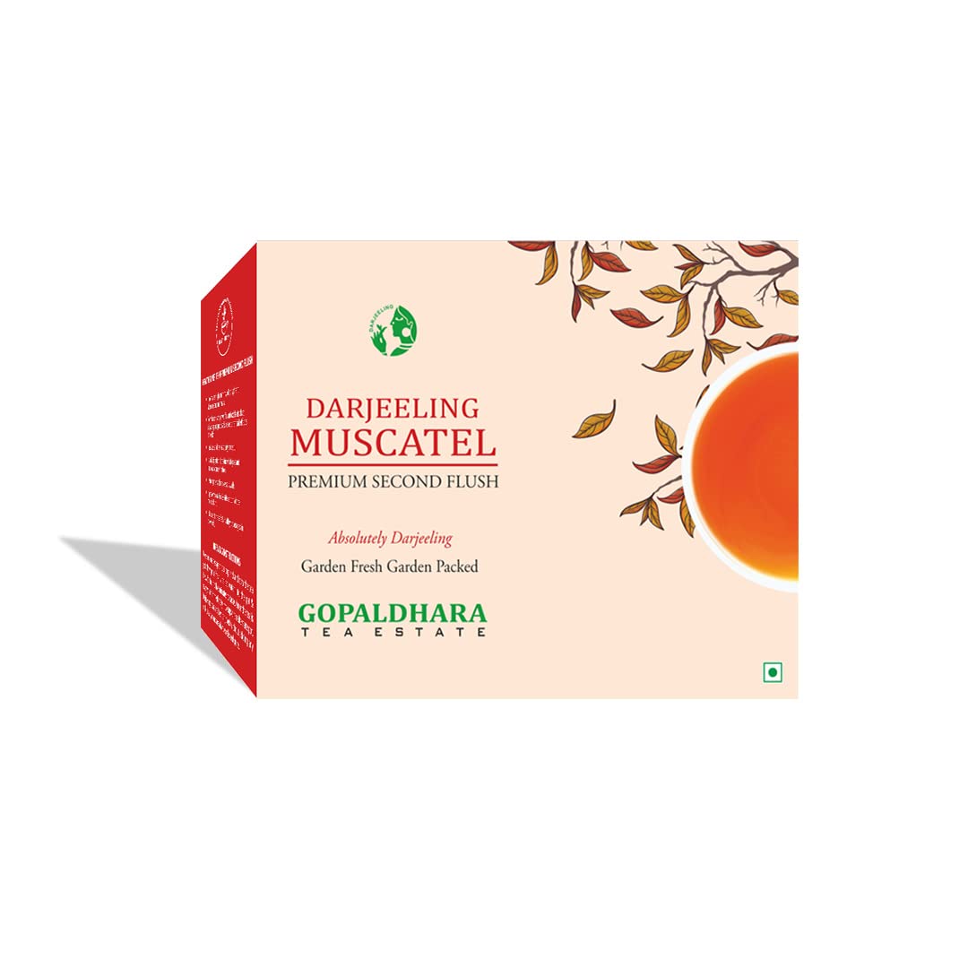 Gopaldhara Darjeeling Tea Premium Second Flush Black Tea 125g Paper Box - Special FTGFOP1 Fresh Summer Muscatel Tea From the Highest Elevation 7000Feet.