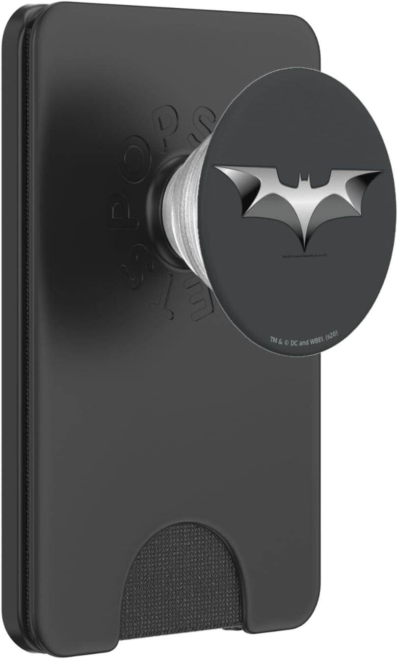 The Dark Knight Metal Bat Logo PopSockets PopGrip for MagSafe