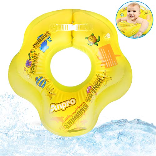 Anpro Flotador Bebé para Ayudar de natación,Flotador de axila para Bebé de 3 a 12 Meses,Flotador Inflable de Piscina