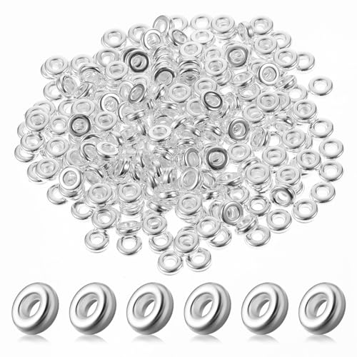 Lot de 1 200 perles intercalaires rondes en argent de 6 mm résistantes à la décoloration - Convient pour colliers, bracelets, décorations artisanales,...