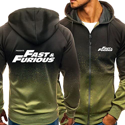 FLOATING Hoodies für Herren, Fast-Furious Herren Jacke mit Taschen, Kapuzenjacke Herren, Geschenke für MäNner-Green||M FLOATING Hoodies für Herren, Fast-Furious Herren Jacke mit Taschen, Kapuzenjacke Herren, Geschenke für MäNner-Green||M