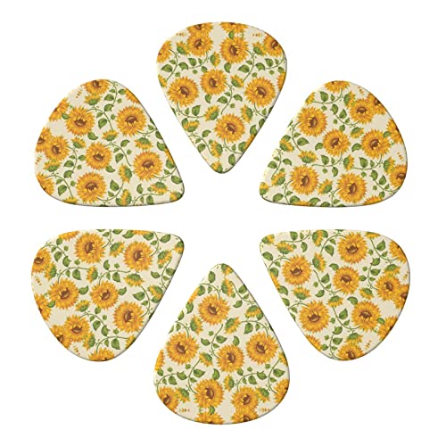 Fresh Sunflower Lot de 6 médiators pour guitare acoustique, guitare électrique, basse, ukulélé – fins, moyens et épais. - Les Beatles, Paul McCartney, John Lennon, RIngo Starr, George Harrison Fresh Sunflower Lot de 6 médiators pour guitare acoustique, guitare électrique, basse, ukulélé – fins, moyens et épais. – Image 5