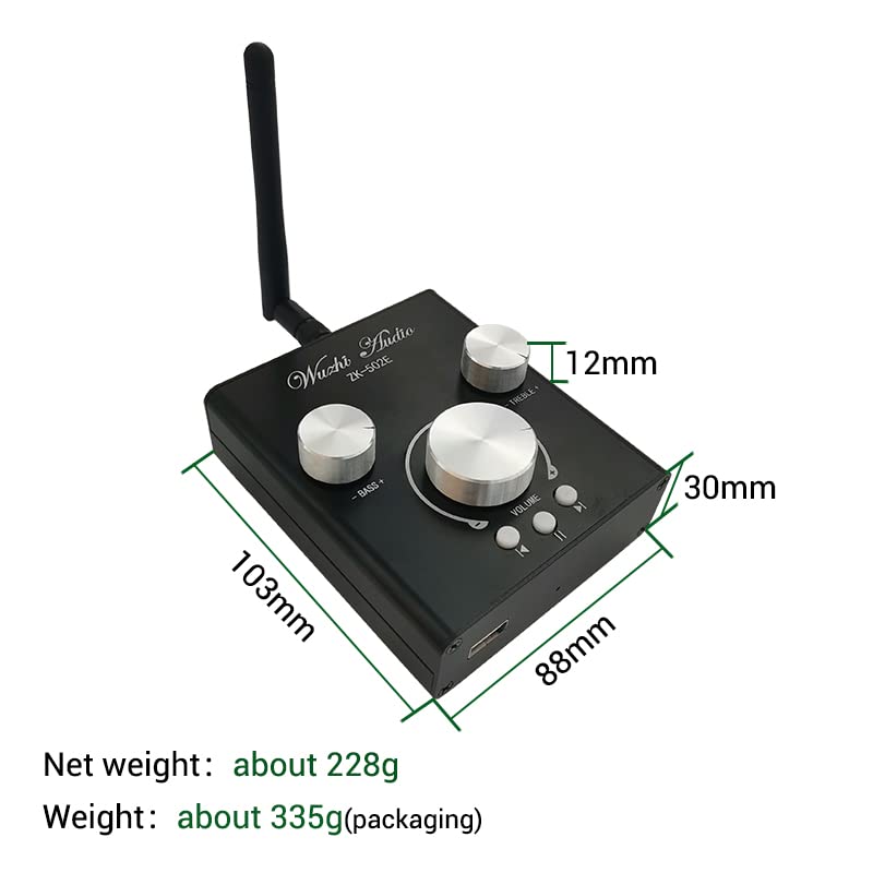 TPA3116D2 2 * 50W Bluetooth 5,0 Amplificador de Potencia de Audio estéreo HiFi Clase D Digital TPA3116 Ecualizador USB Mini Amplificador de música
