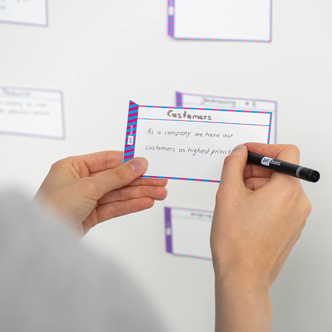 PATboard Scrum board und Kanban Tafel Basis Plus Tool Set Magnetisch - Magnetkarten für agiles Projektmanagement - Basic to do tafel für Scrum and Kanban teamwork