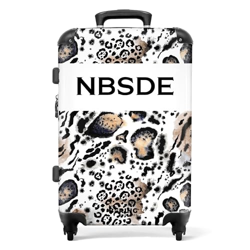 NoBoringSuitcases.com Maleta Mediana, Maletas de Viaje Grandes 23 Kilos, Maleta Personalizada, Maleta Mediana 4 Ruedas, con TSA, Maleta Grande, Maleta (67 cm - 72 L), (Estampado de Leopardo - Blanco) NoBoringSuitcases.com Maleta Mediana, Maletas de Viaje Grandes 23 Kilos, Maleta Personalizada, Maleta Mediana 4 Ruedas, con TSA, Maleta Grande, Maleta (67 cm - 72 L), (Estampado de Leopardo - Blanco)