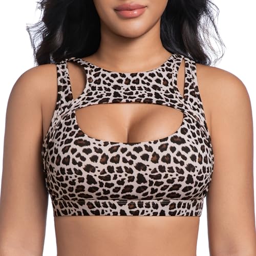 Image of Betaven Push up Sports Bra for Women Sexy Hollow Crop Tops with Removable Cups Workout Fitness Yoga Bra Medium Support