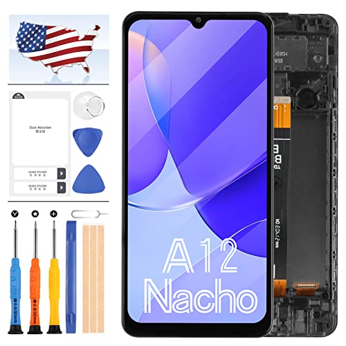 Image of for SM-A127M Screen Replacement for Samsung Galaxy A12 Nacho Screen Replacement Kit A127 SM-A127F A127F /DSN A127F /DS A127F A127U LCD Display Touch Digitizer with Frame Assembly Kit 6.5inch