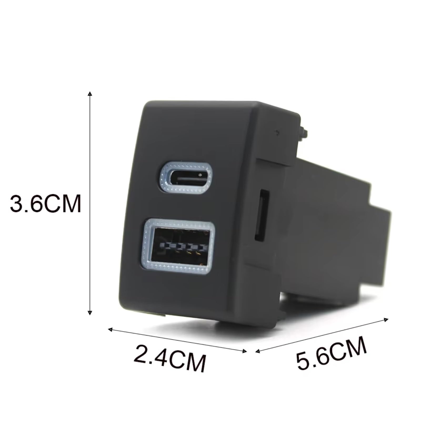 Porta USB Center Compatibile Con Suzuki Per Jimny 2007-2015 Auto Presa Caricabatterie QC3.0 Dual PD Tipo C 12 24V Presa Ricarica Porta USB