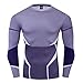 COJETER Tops pour Hommes Violet Mesh Compression Hommesches Longues Fitness Plus Size Col Ras du Cou Shirt