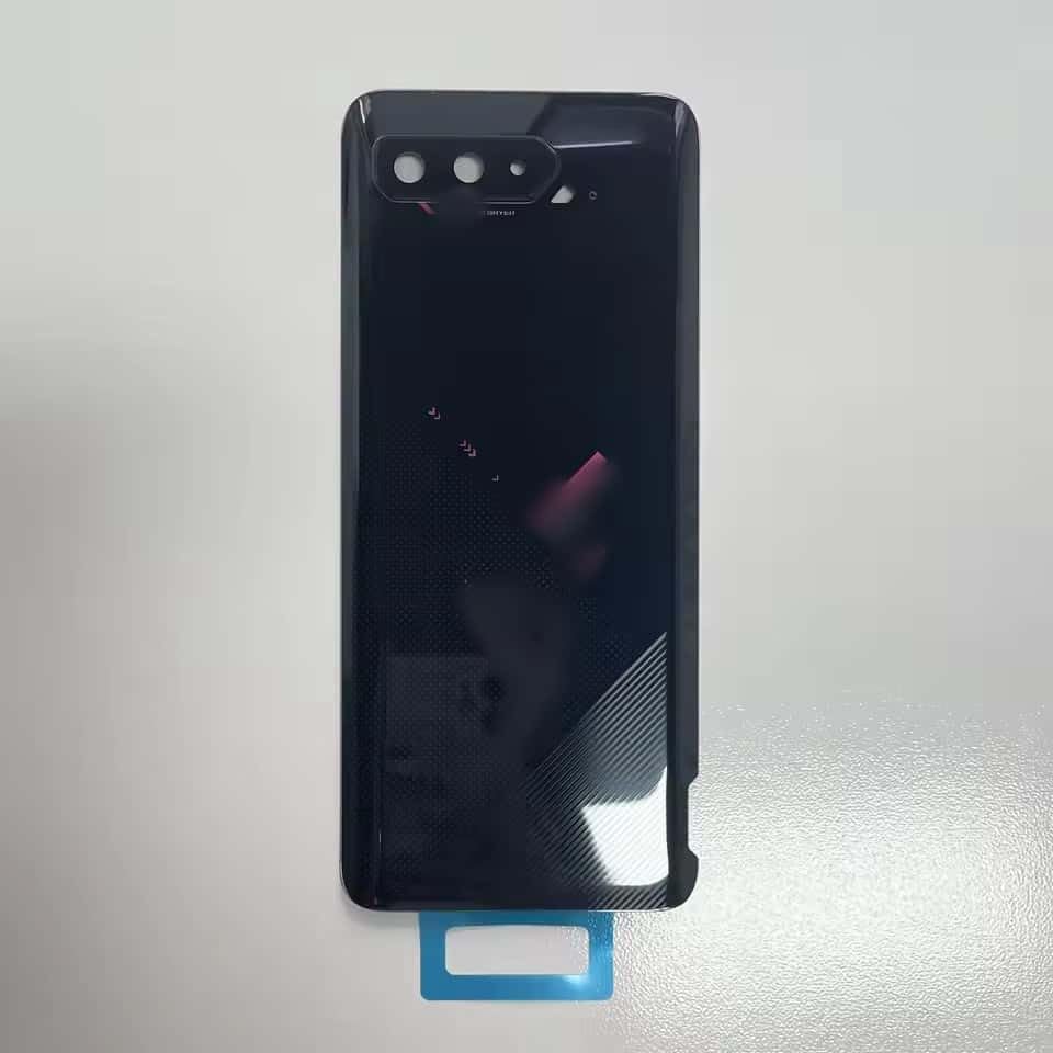 YOOOKOOO Compatible Rear Back Cover for Asus ROG Phone 5 – Battery Door Housing Replacement Part (Black with Lens)