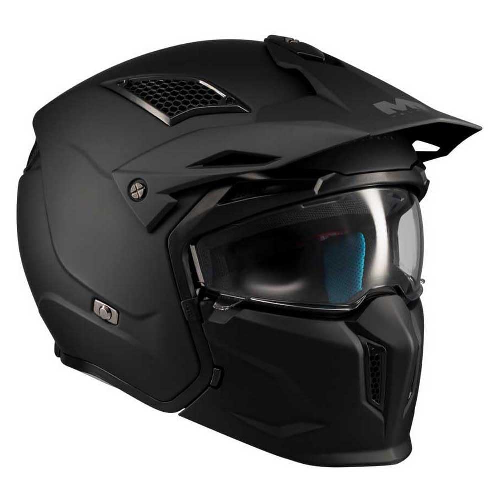 MT Helmets Streetfighter SV S – Casco Moto Integral Abierto con Visor Solar Retráctil, Estilo Streetfighter, Interior Lavable y Calota HIRP | Homologado ECE 22.06 & DOT