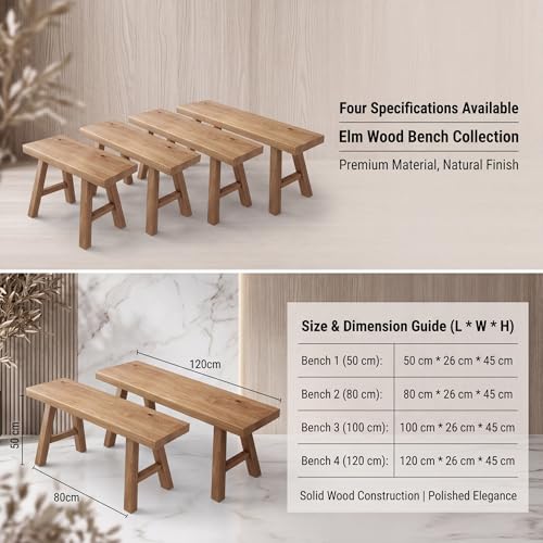 Banco de madera de granja asiento de comedor y muebles de pasillo 7
