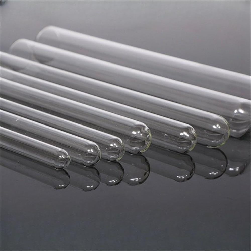 20 Stück Reagenzgläser aus Glass mit Korken, Labor-Reagenzglasbehälter mit rundem Boden, 18 x 150 mm