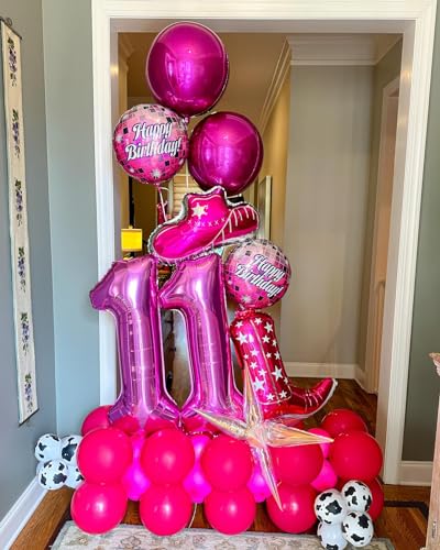 Image of Hot Pink Number 1 Balloon 40 Inch, 1st Birthday Balloon First Birthday Decorations, Shiny Hot Pink Party Supplies