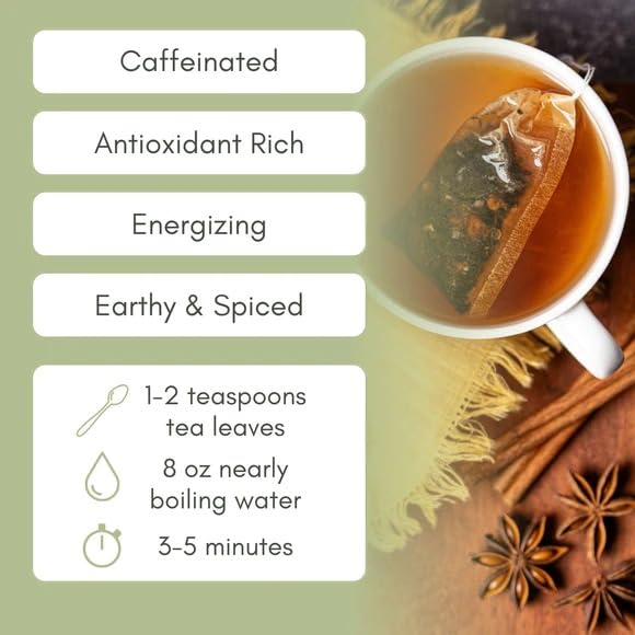 Té Orgánico Chai Pu-Erh en bolsa de 2 oz miniatura 4