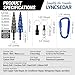 LYNCSEDAR 2 Pack 6 in 1 Copper Swedge Tool HVAC, Black and Blue Swage Tool HVAC with Drill Bit Set & No.8 Flat Carabiner, Tube Expander for 1/4 3/8 1/2 5/8 3/4 7/8 Pipe Swaging Tools for Tubing Repair