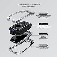 Vista 8 de Funda protectora de aleación de zinc para llavero de control remoto inteligente compatible con Mercedes Benz 2017-2021 Clase E 2018-2021 Clase S