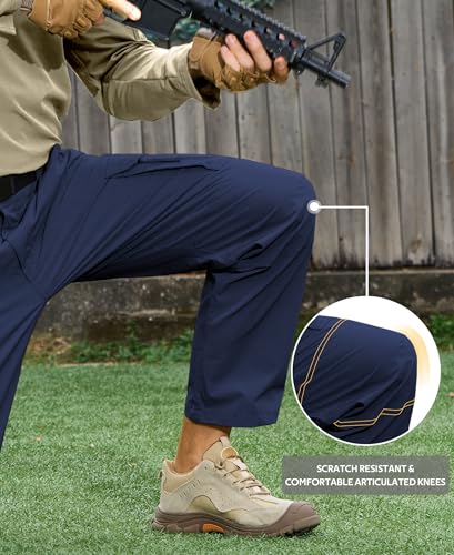 MOURCE Ripstop Work Pants for Men Stretch - Water Resistant Quick Dry Mens Tactical Pants with 9 Pockets3