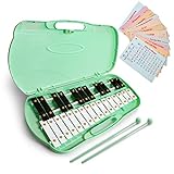 MUSICUBE 27 Keys Xylophone for Kids Adults Professional Glockenspiel Instrument with 2 Mallets & 11 Music Sheets Educational & Preschool Learning Musical Toys for Toddler Boys Girls Aged 3+（G5-A7）