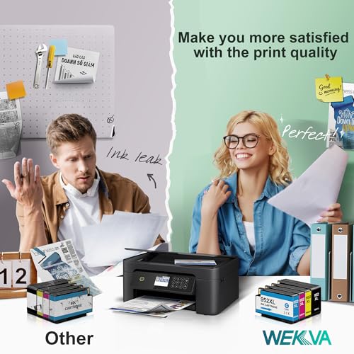 Image of 952XL Ink Cartridges (4-Pack) for HP 952XL Ink Cartridges Combo Pack High Yield Works for HP OfficeJet 8702, OfficeJet Pro 7720, 7740, 8210, 8710, 8720, 8730, 8740 Printer (Black Cyan Magenta Yellow)