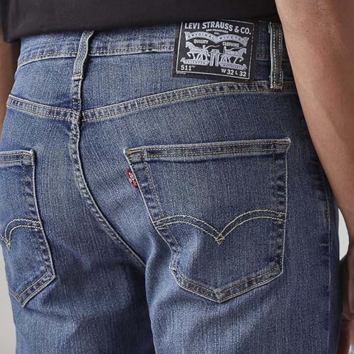 Image of Levi's Men's 511 Dark Indigo Slim Fit Mid Rise Jeans