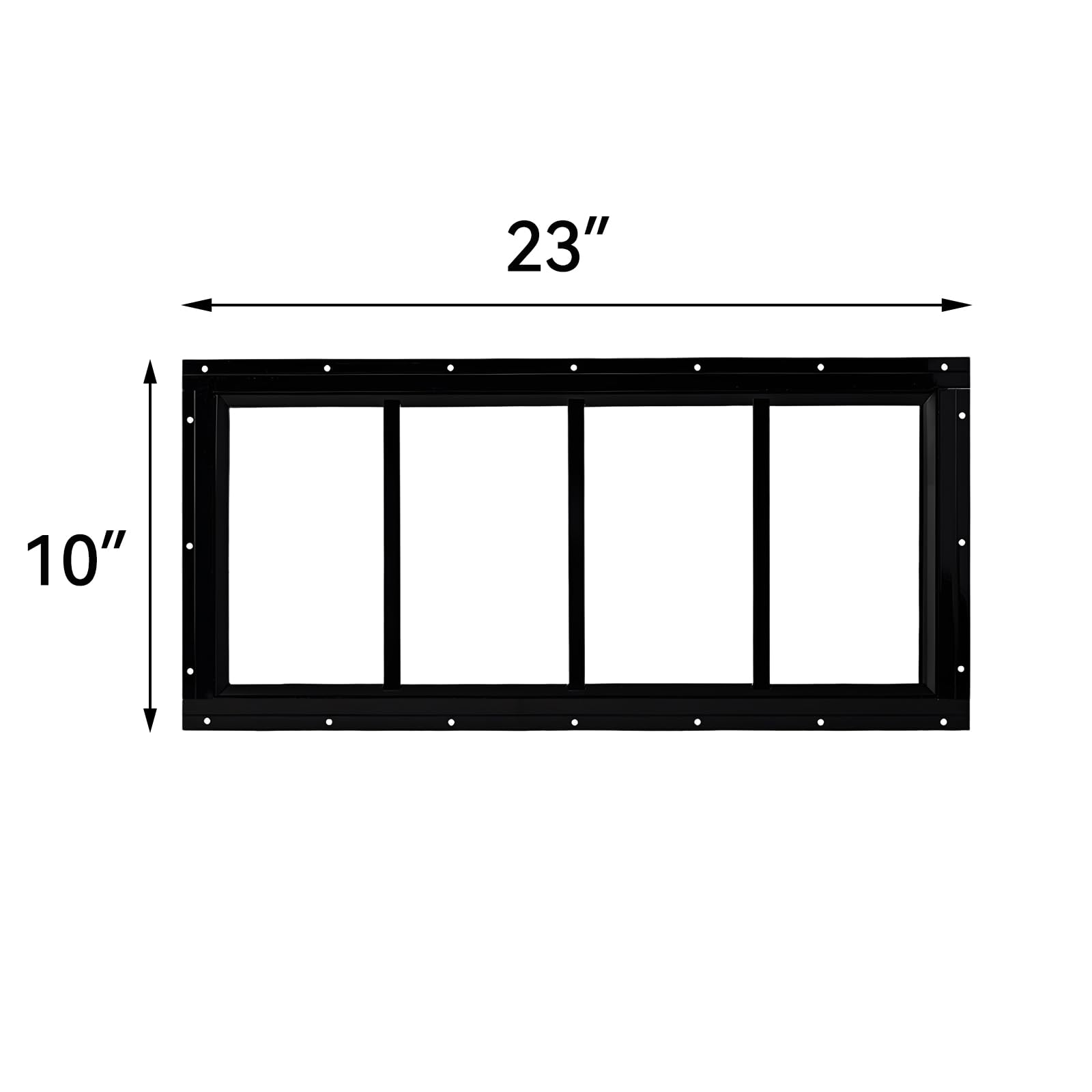 Paquete de 2 ventanas de cobertizo (negro, 25,4 x 58,4 cm)