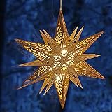nur für den Innenbereich Weihnachtsstern Weihnachtsbeleuchtung Fensterdekoration Holz warm-weiß 6 LED
