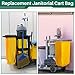 16 x 11 x 27 inch Replacement Janitorial Cleaning Cart Bag High Capacity Commercial Janitorial Cart Bag Housekeeping for Housekeeper Restaurant Motel Cafe Facility Office, 23 Gallon, Yellow(1 Pc)