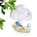 Gazebo Bird Feeder by PetsN'all - Transparent, Hanging Bird Feeder in Hexagon Shape - Protective Roof, Handles Up to 2.25 lbs
