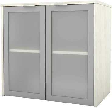 Amazon Com Bestar Hutch With Frosted Glass Doors I3 Plus Appliances