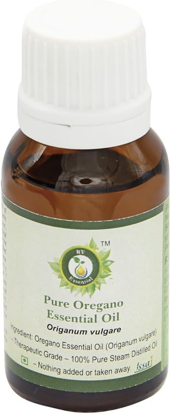 R V Essential Pure Oregano Essential Oil 10ml- Origanum Vulgare (100% Pure and Natural Therapeutic Grade)