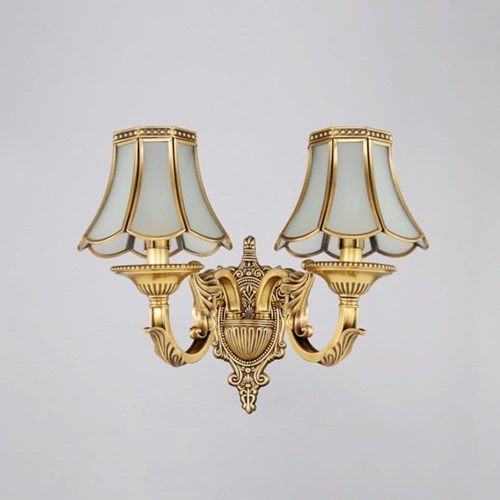 Lampa ścienna Pełna miedziana kinkiet do salonu w stylu europejskim