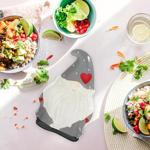 Plato de Cerámica de Papá Noel PRETYZOOM para Aperitivos de Navidad 4