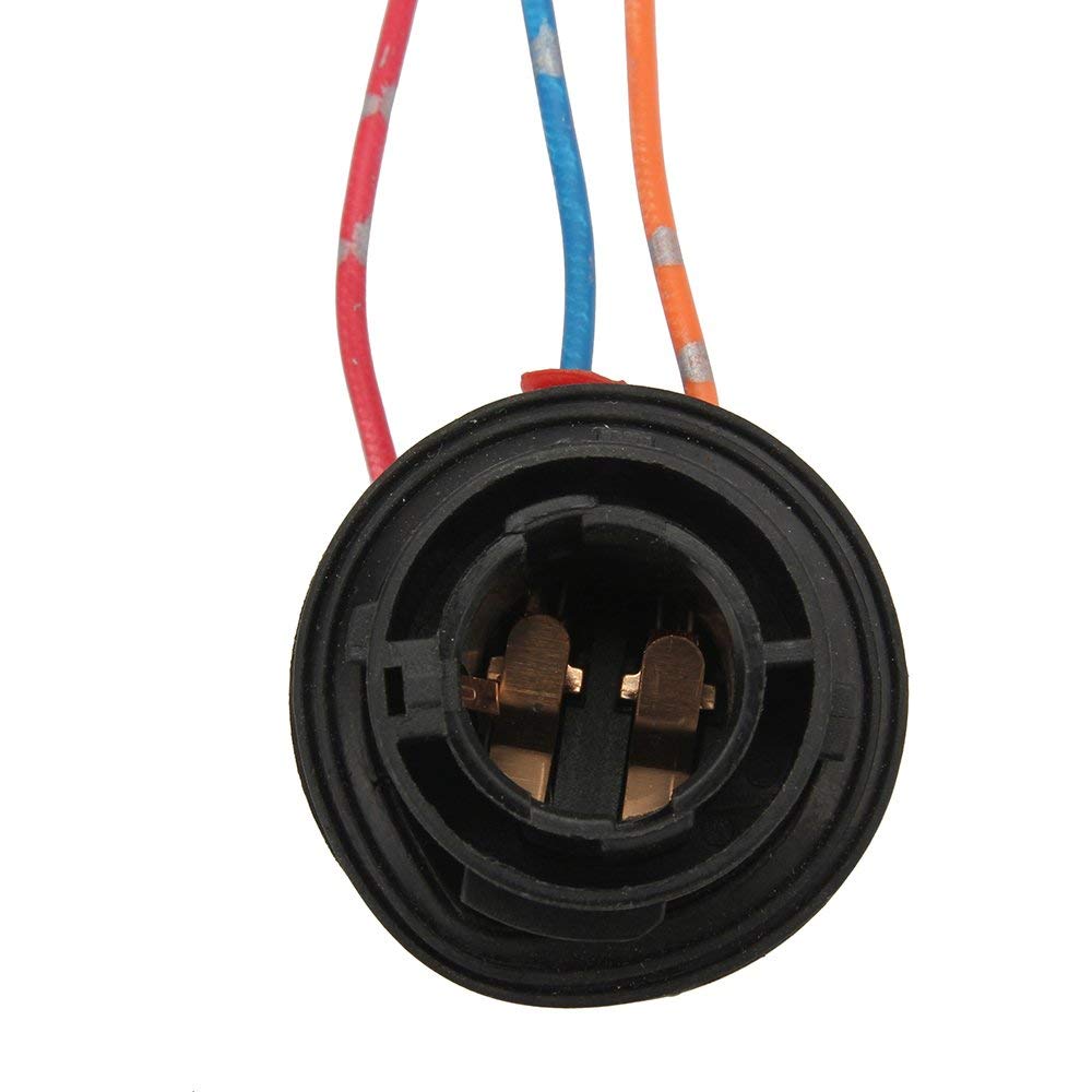 SENZEAL 2x uchwyt żarówki 1157 drut miedziany gniazdo ABS uchwyt lampy żarówki P21 5W BAY15D kierunkowskaz tylne światło stopu tylne światło hamowania podstawa czarna