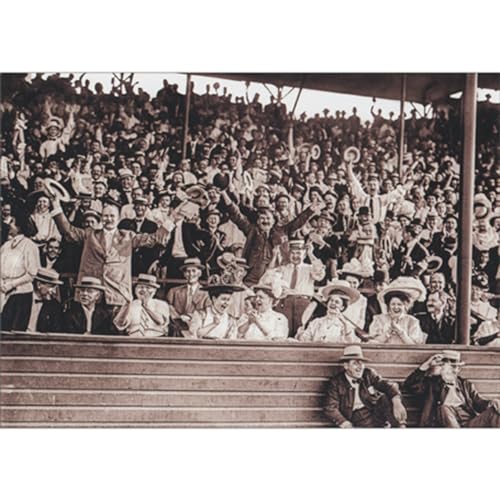 Avanti Press Crowd at Baseball Stadium Vintage Card