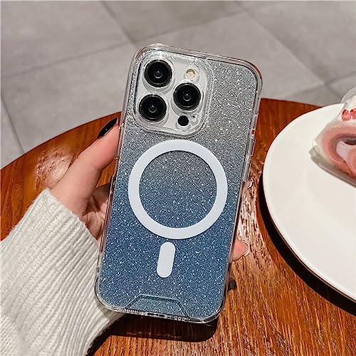 Étui magnétique iPhone 11 12 13 14 protection transparente pailletée