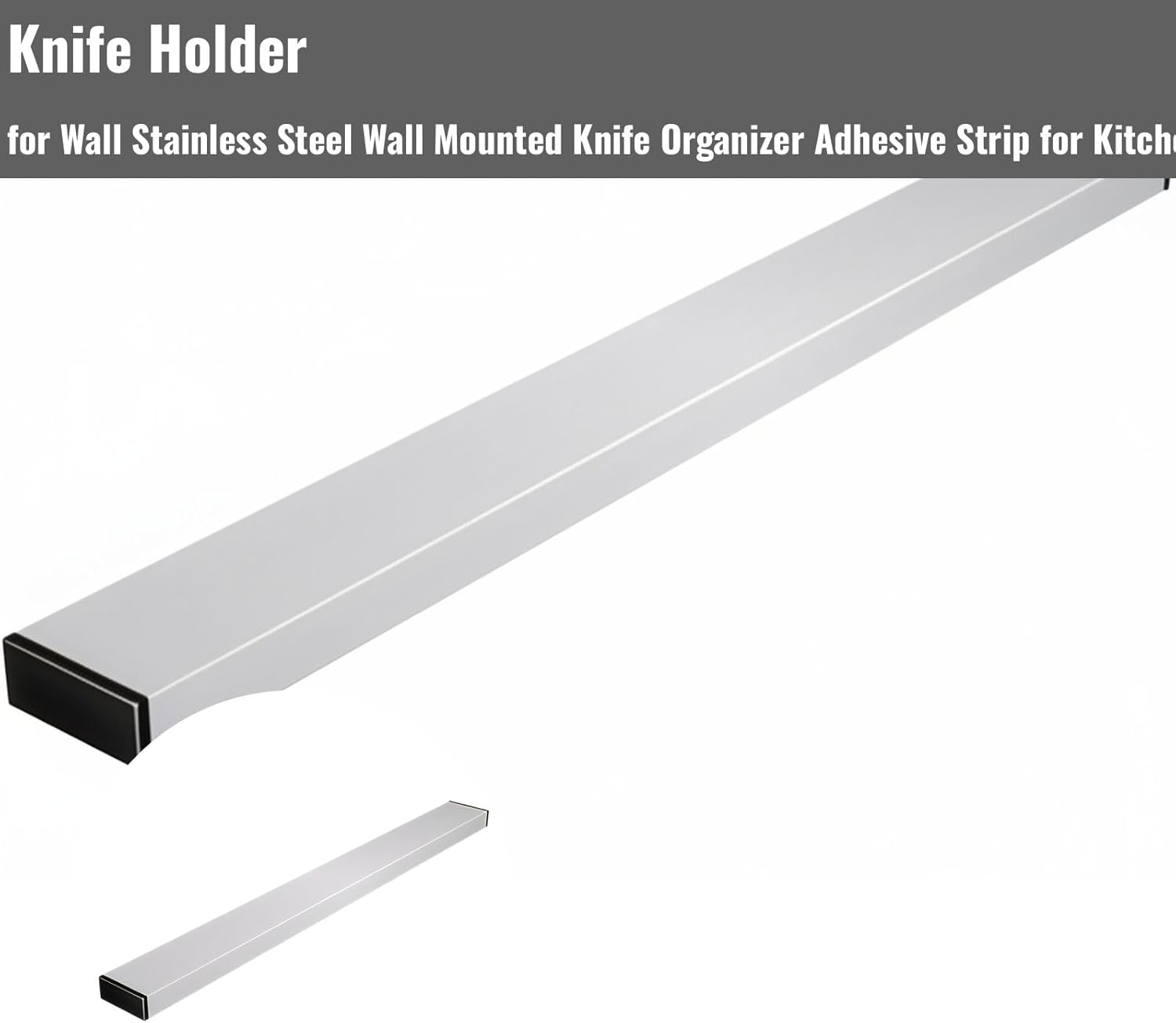 Knife Holder for Wall Stainless Steel Wall Mounted Knife Organizer Adhesive Blade Storage Strip for Kitchen