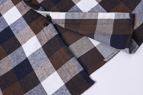 Image of Betusline Boy and Men Button Down Plaid Shirt