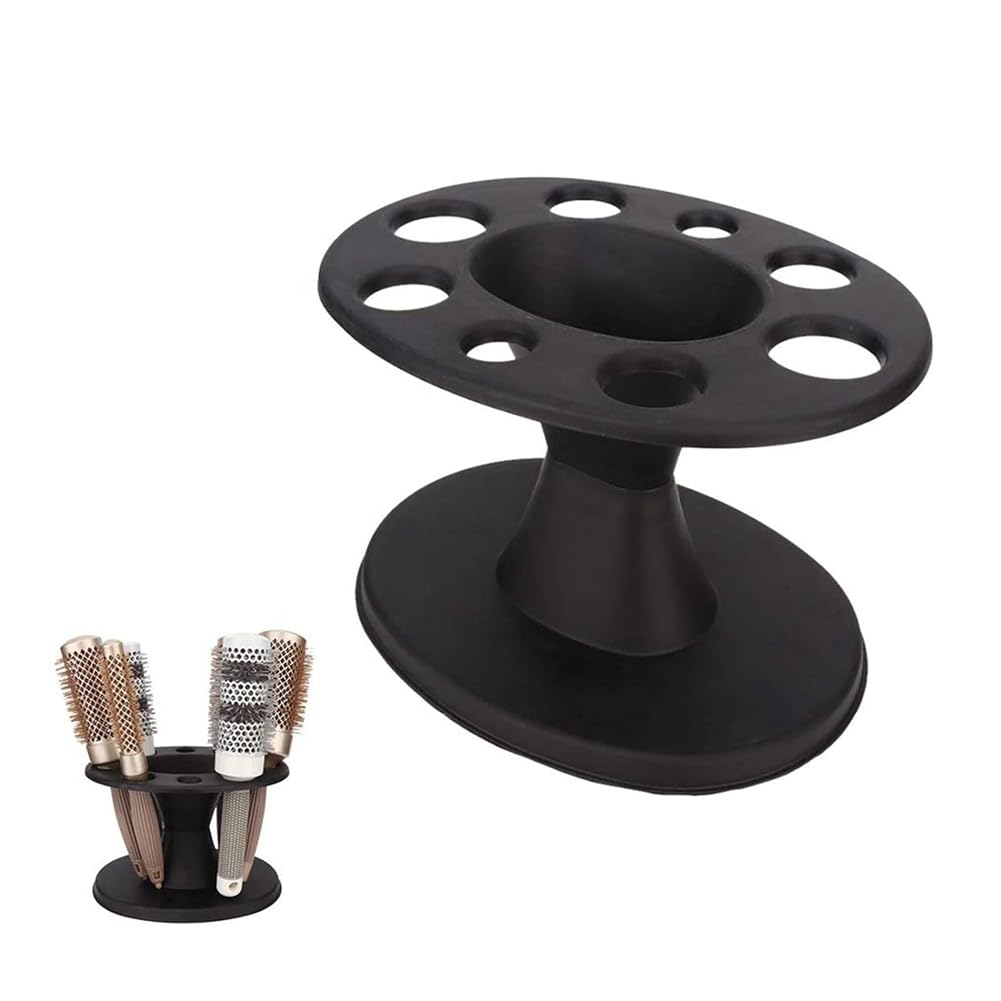 1 Pezzo Portaspazzola per Capelli Supporto In Plastica Nera Espositore Pertinente Pettine per Acconciatura Scaffale per Strumenti di Parrucchiere Accessori