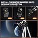 XLQFLP Telescope for Kids & Adults, 70mm Aperture 300mm Telescopes for Astronomy Beginners, 15X-150X Magnification Portable Refractor Telescope with Adjustable Tripod, Phone Adapter, White
