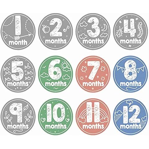 Holoras Baby Monthly Cards, 1 to 12 Months Baby Monthly Cards Newborn Photography Props Baby Cards for Milestone Moments, Baby Shower Gifts Cover