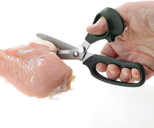 Miniatura 9 de Mercer Culinary M14804 - Tijeras de cocina multiusos de 8.5in, color negro y plateado