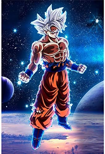 Amazon 5d ダイヤモンドペインティングキット 大人子供用 スーパーサイヤ人ドラゴンボール モンキーキング フルドリルペイント ダイヤモンド付き ウォールペイント リビングルーム用 ダイヤモンドクロスステッチ アートキャンバス ホームデコ 30x45 Cm 刺しゅうキット